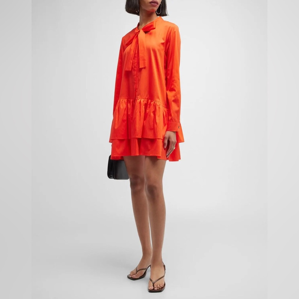 HARSHMAN - Laverne Ruffle-Tiered Tie-Front Dress - NEW - Picture 3 of 3